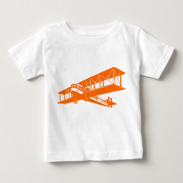 T-shirt Pour Bébé Plan vintage - Orange (Devant)