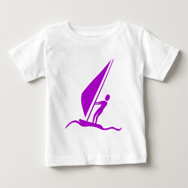 T-shirt Pour Bébé Planche à voile - Violet (Devant)