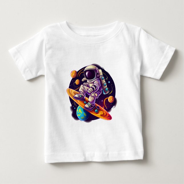 T-shirt Pour Bébé Planet Riders (Devant)