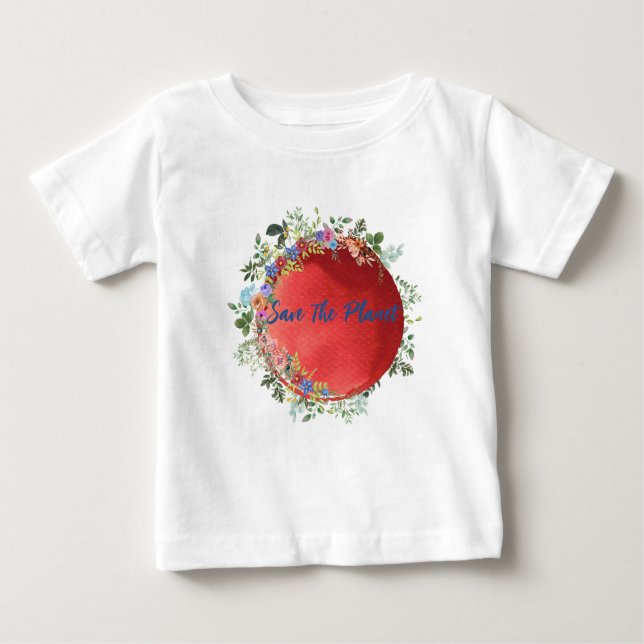 T-Shirt Pour Bébé Planète (Devant)