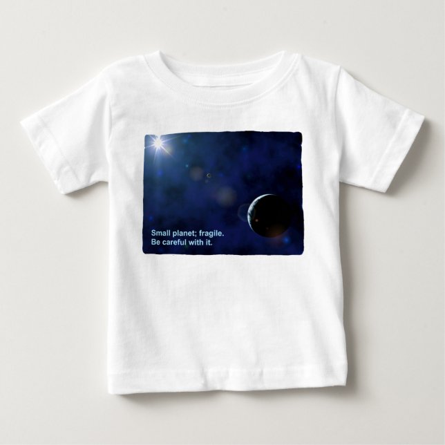 T-shirt Pour Bébé Planète fragile (Devant)