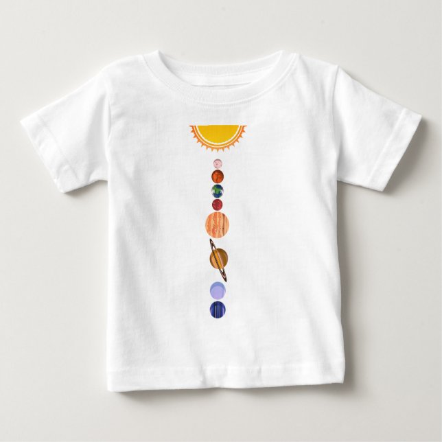 T-shirt Pour Bébé Planètes du système solaire (Devant)