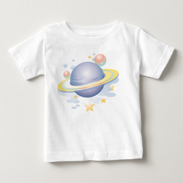 T-shirt Pour Bébé Planètes et étoiles de KRW (Devant)