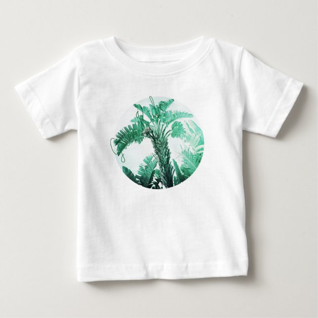 T-shirt Pour Bébé Plante de banane verte (Devant)