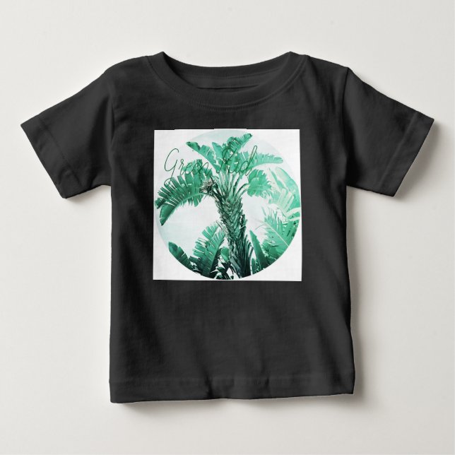 T-shirt Pour Bébé Plante de banane verte (Devant)