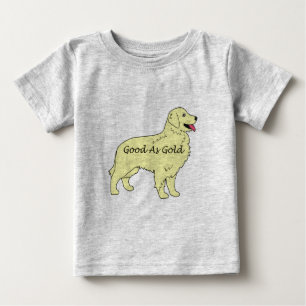 T-shirt Pour Bébé Plante grimpante de bébé de golden retriever bon