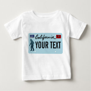 T-shirt Pour Bébé Plaque de licence California Sasquatch