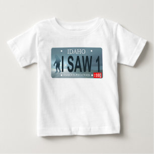 T-shirt Pour Bébé Plaque de licence Idaho "I Saw 1" Sasquatch