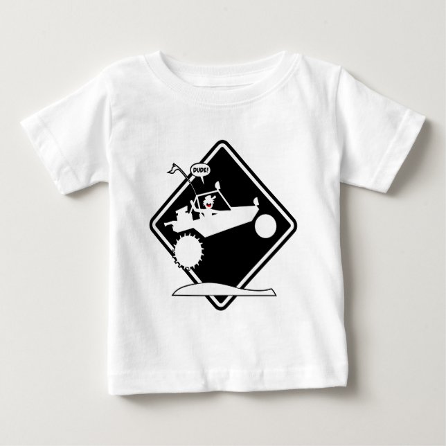 T-shirt Pour Bébé Plaquette de précaution d'AIR de RAIL de SABLE (Devant)