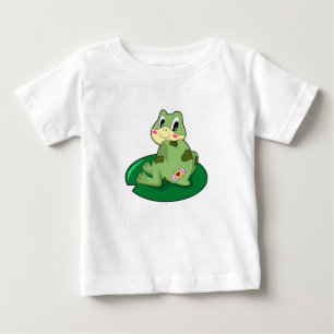 T-shirt Pour Bébé Plâtre Coeur Feuille de grenouille