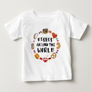 T-shirt Pour Bébé Plats du monde entier