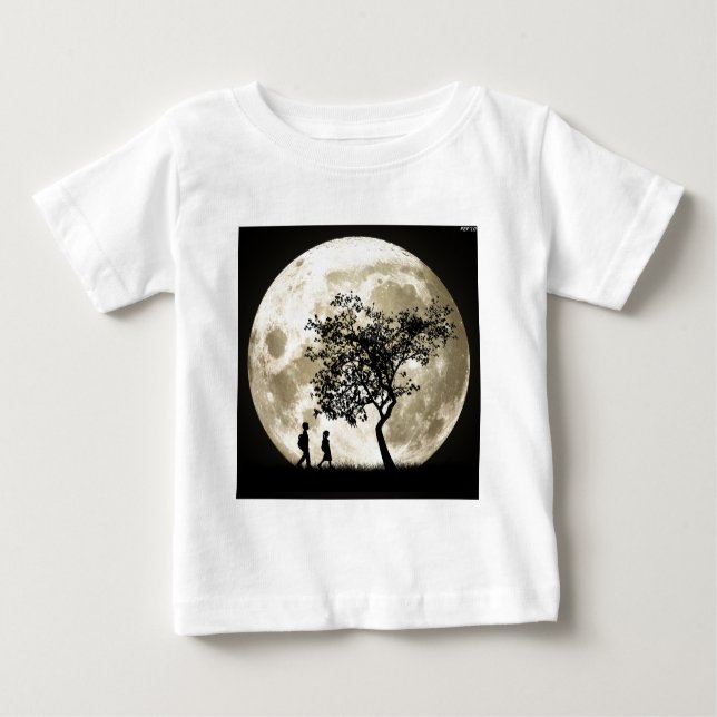 T-shirt Pour Bébé Pleine lune (Devant)