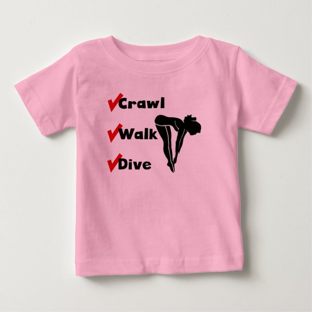 T-shirt Pour Bébé Plongée à pied (Devant)