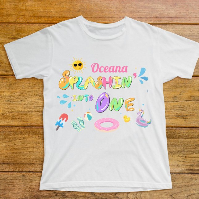 T-shirt Pour Bébé Plongeon dans le premier anniversaire de l'invité  (Créateur téléchargé)