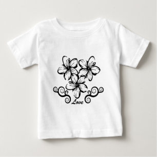T-shirt Pour Bébé Plumeria d'Hawaï d'amour
