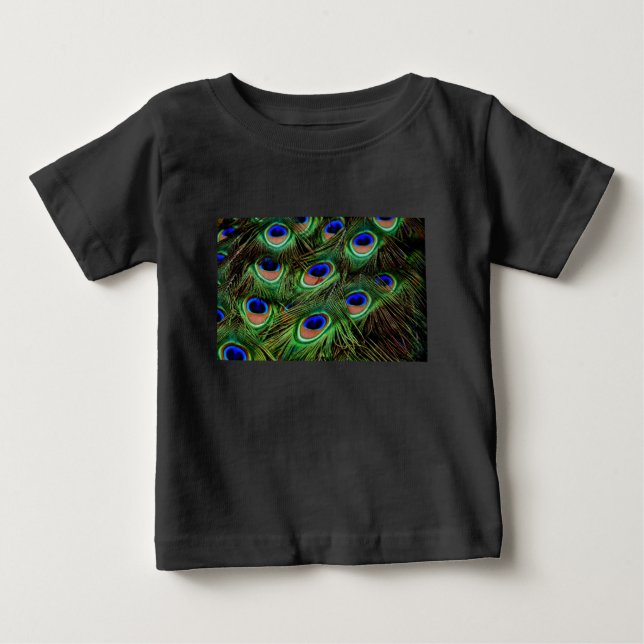 T-shirt Pour Bébé Plumes de paon (Devant)