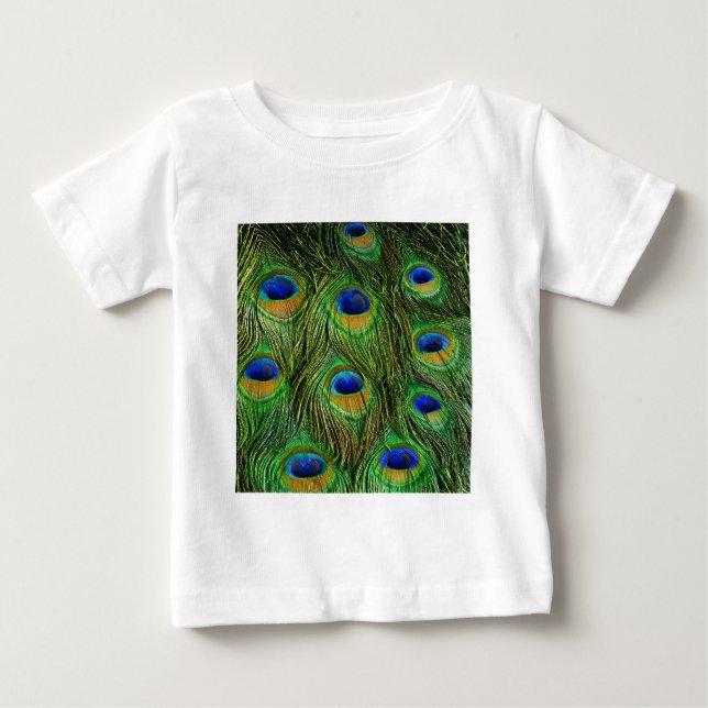 T-shirt Pour Bébé Plumes de paon magnifiques (Devant)