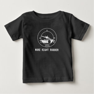T-shirt Pour Bébé Plus Droit Pilote Cfi instructeur de vol Cadeau pi