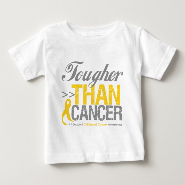 T-shirt Pour Bébé Plus dur que le Cancer - Cancer d'enfance (Devant)
