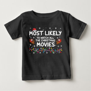 T-shirt Pour Bébé Plus susceptible de regarder tous les films de Noë