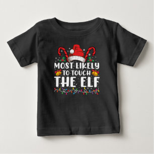 T-shirt Pour Bébé Plus susceptible de toucher la famille de Noël de