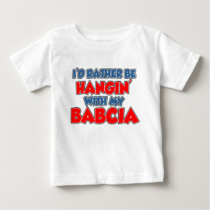 T-shirt Pour Bébé Plutôt coup avec Babcia