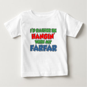 T-shirt Pour Bébé Plutôt Être En Train De Croquer Avec Farfar