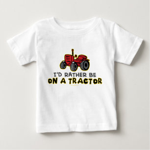 T-shirt Pour Bébé Plutôt Être Sur Un Tracteur