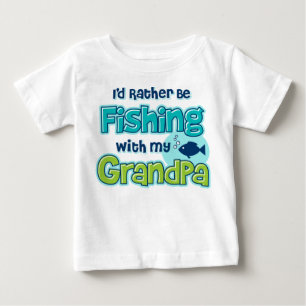 T-shirt Pour Bébé Plutôt pêche le grand-papa