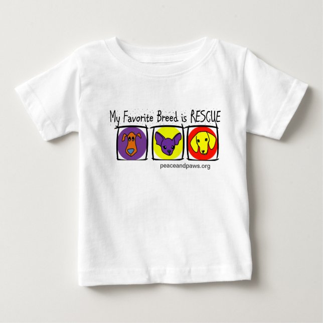 T-shirt Pour Bébé PNP Kids Ma race préférée est Secourue (Devant)
