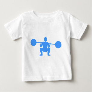 T-shirt Pour Bébé Poids Lifter 01 - Bleu bébé