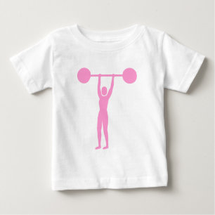 T-shirt Pour Bébé Poids Lifting 02 - Rose