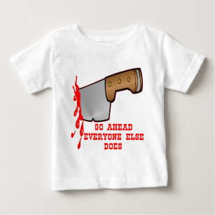 T-shirt Pour Bébé Poignardé par le couteau dans le dos