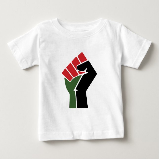T-shirt Pour Bébé Poing vert rouge noir (Devant)