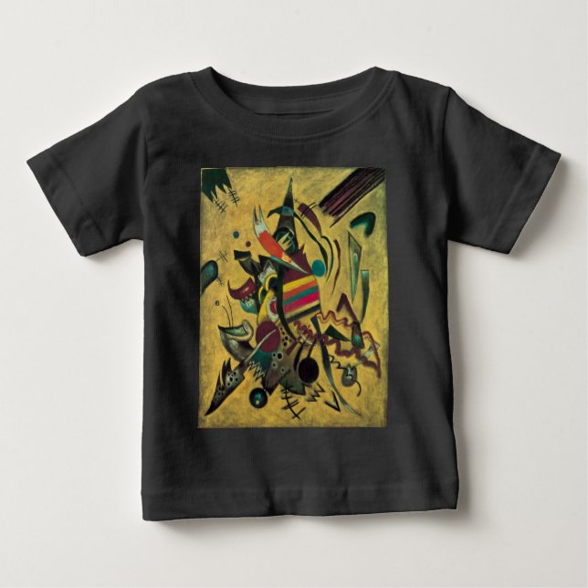 T-shirt Pour Bébé Points de Kandinsky Toile Peinture Abstraite (Devant)