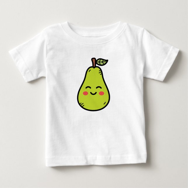 T-shirt Pour Bébé Poire Jolie (Devant)