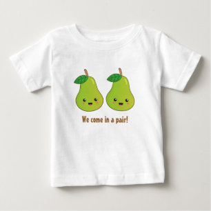 T-shirt Pour Bébé Poires mignonnes qui viennent par paire