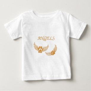 T-shirt Pour Bébé Pois de animal de compagnie angélique en détresse