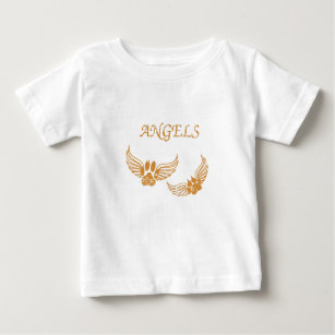 T-shirt Pour Bébé Pois de animal de compagnie angélique en détresse