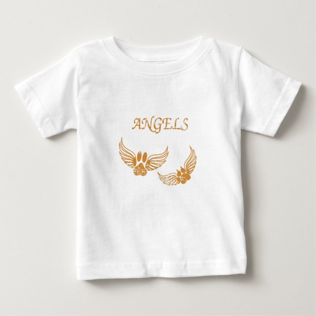 T-shirt Pour Bébé Pois de animal de compagnie angélique en détresse (Devant)