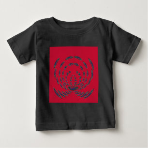 T-shirt Pour Bébé Pois du drapeau sud-coréen : une torsion florale