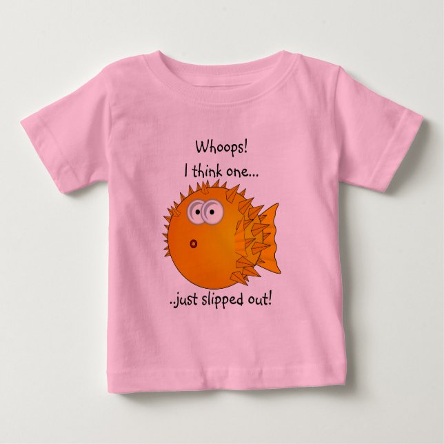 T-shirt Pour Bébé Poisson-pouffer - Dit drôle (Devant)