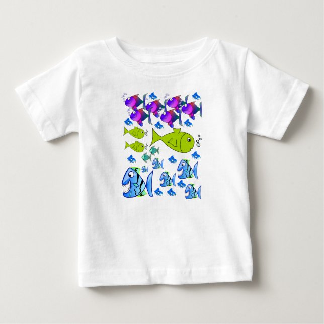 T-shirt Pour Bébé Poisson T-shirt bébé (Devant)