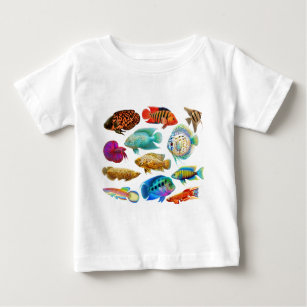 Hauts T Shirts Poisson Rouge Pour Bebes Zazzle Fr