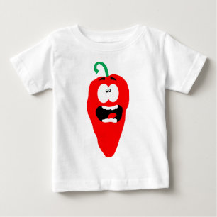 T-shirt Pour Bébé Poivre de piment d'un rouge ardent criard