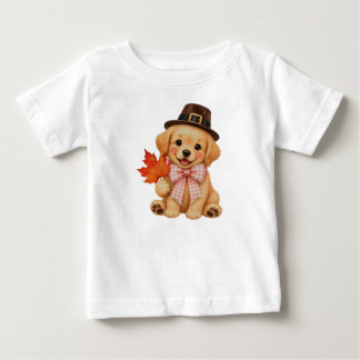 T-shirt Pour Bébé Pola à l'aquarelle chiot Retriever doré