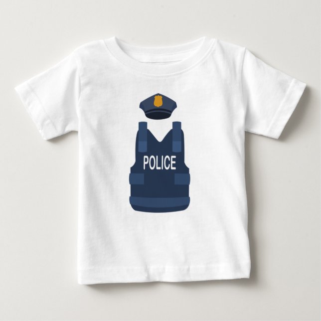 T-shirt Pour Bébé Police  (Devant)