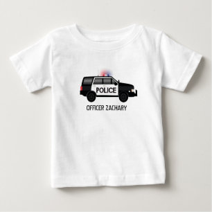 T-shirt Pour Bébé Police Officier SUV Anniversaire