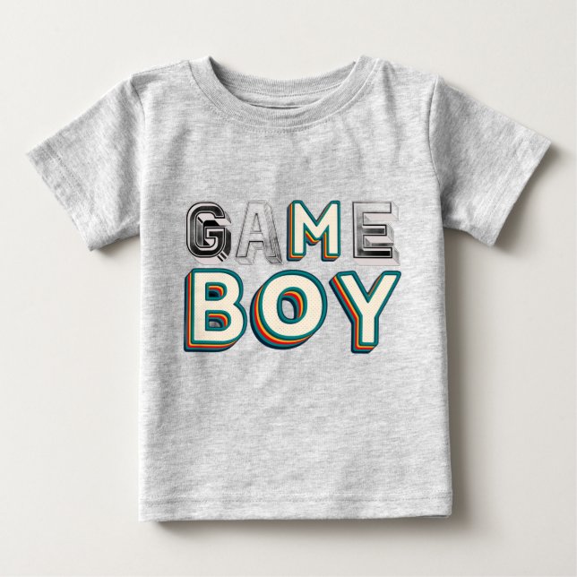 T-shirt Pour Bébé Polices Mignonnes Graphiques Enfants (Devant)