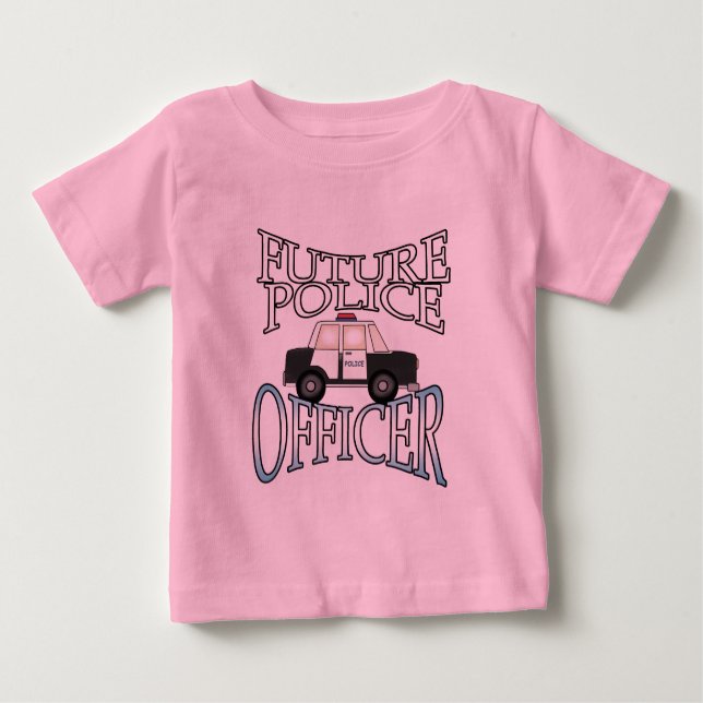 T-shirt Pour Bébé Policier de croiseur de police futur (Devant)